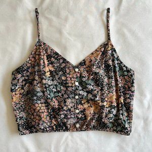 American Eagle Floral Crop Top, Size M